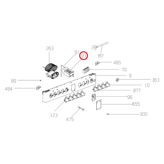 263900023 Euromaid Oven Function Selector Switch 5 Or 9 Functions