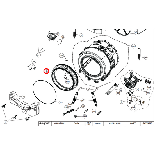 2827084300 Beko Front Load Washing Machine Door Seal