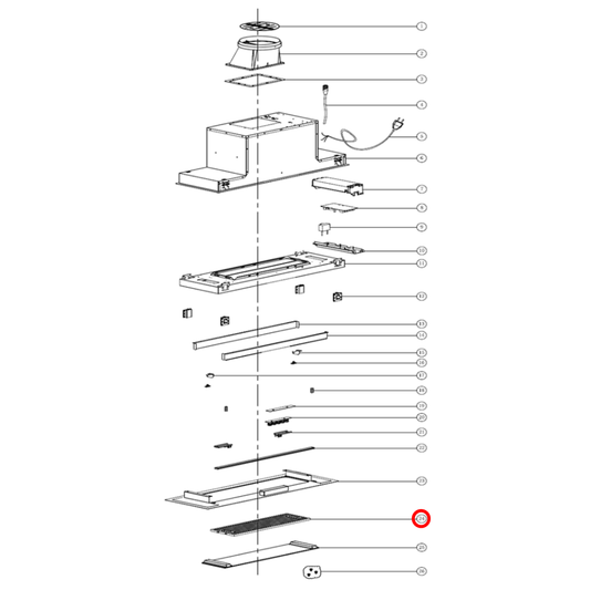 1300100465 Euromaid, Technika Rangehood Filter