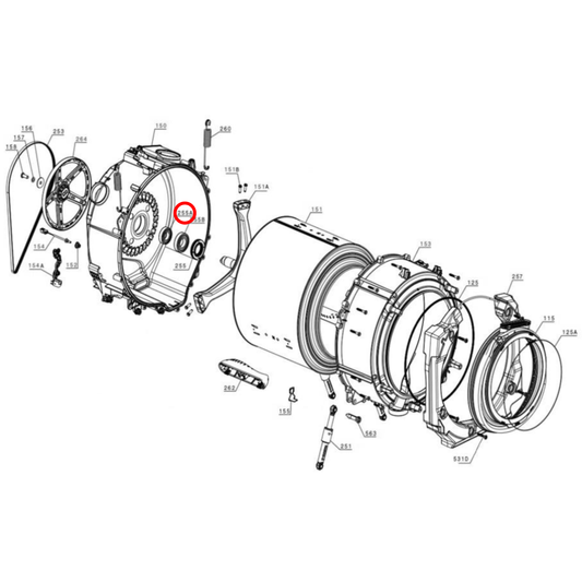 4055919734 Electrolux, Simson Front Load Washing Machine Ball Bearing - G211367