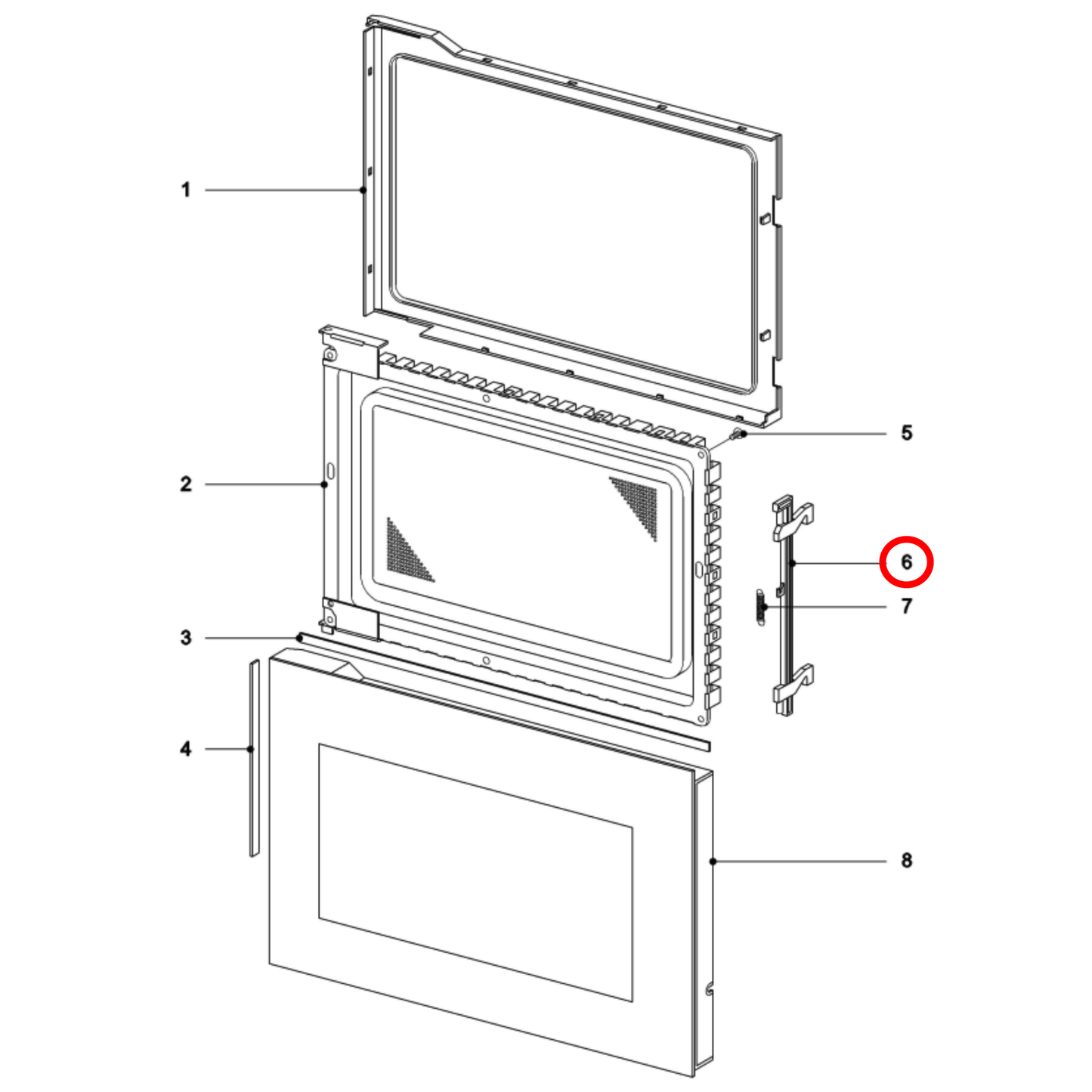 6635824 Miele Microwave Door Latch - 6635820