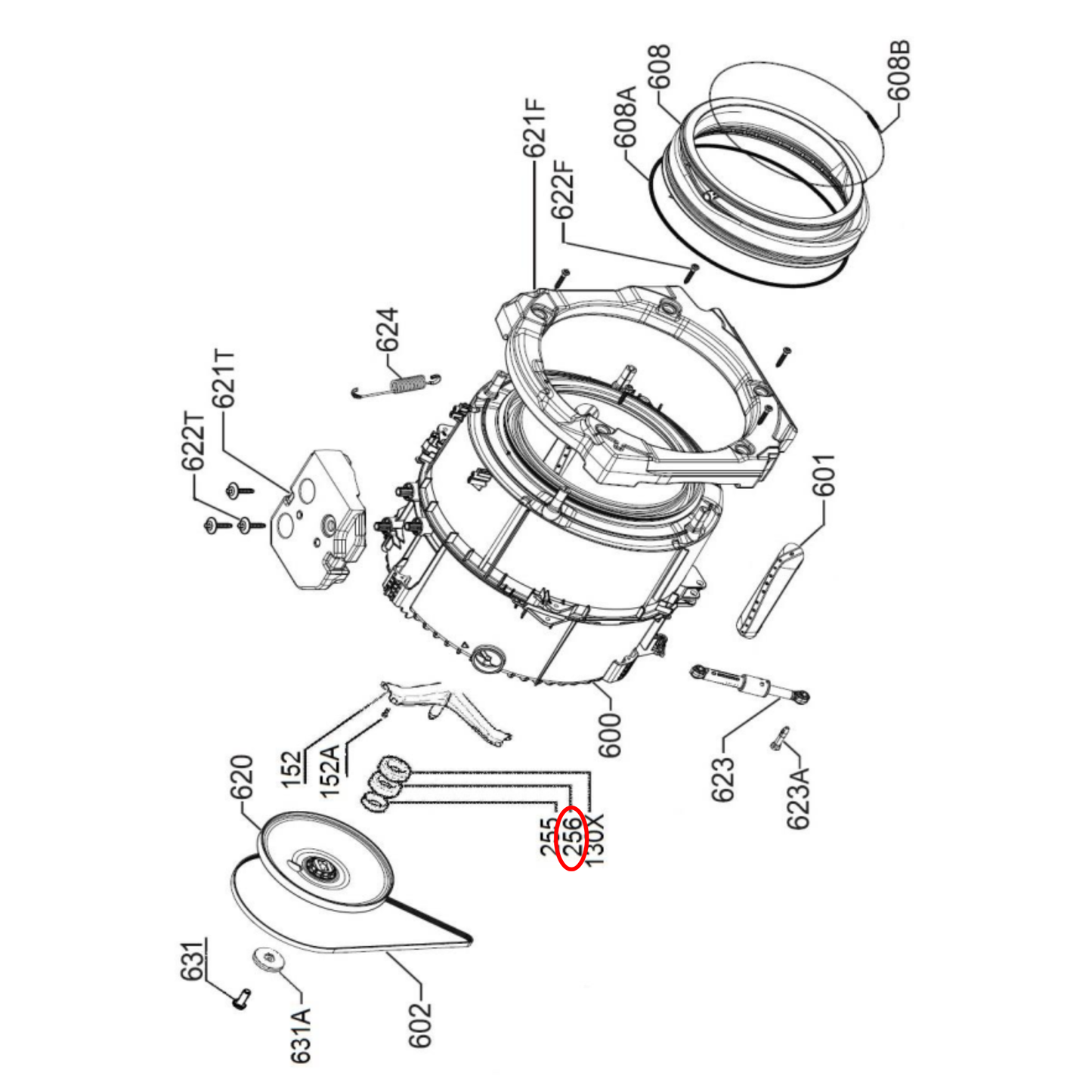 8583790800004 Simpson, Electrolux Front Load Washing Machine Bearing - 132774910