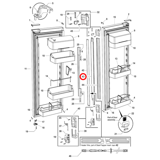 837042 Fisher & Paykel Fridge Insulation Flapper