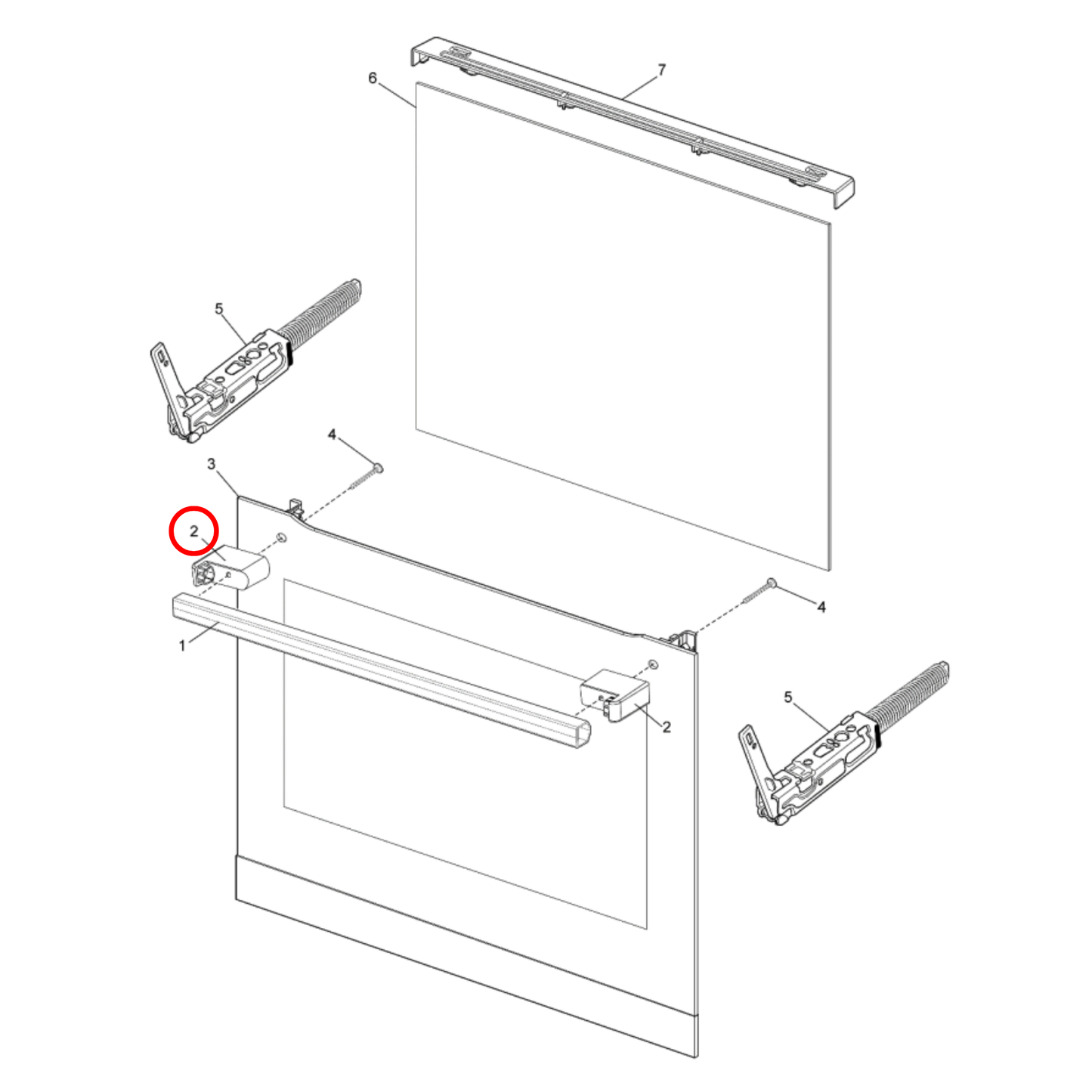 140163217015 Westinghouse Oven Door Handle Spacer - A16321701