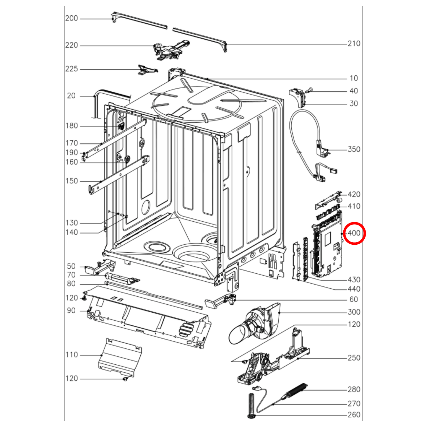 11215113 Miele Dishwasher PCB Control Unit - 11556981