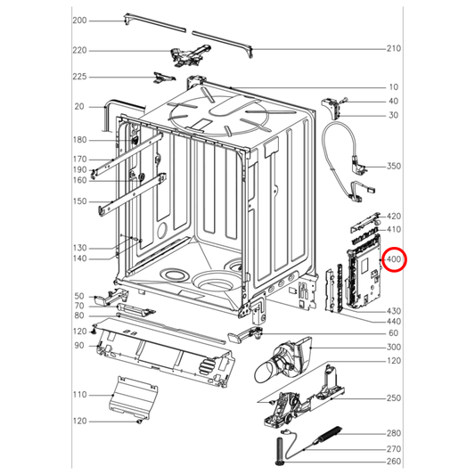 11215113 Miele Dishwasher PCB Control Unit - 11556981