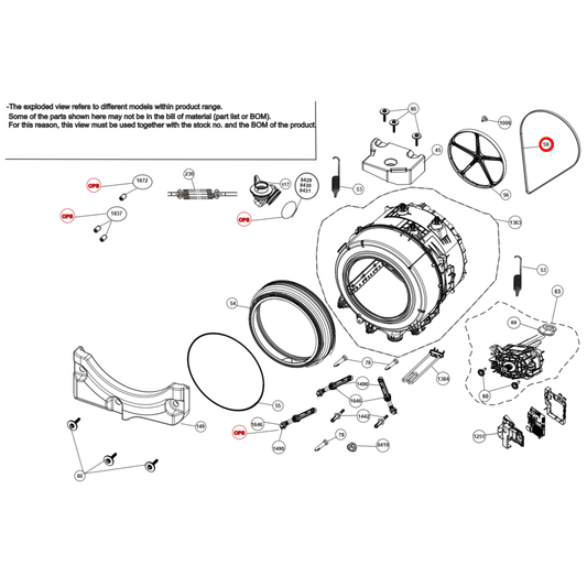 2907260500 Beko, Euromaid Washing Machine Drive Belt 5PJE1171