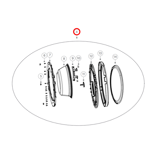 H0020204108A Fisher & Paykel Washing Machine Door Inner Frame Cover