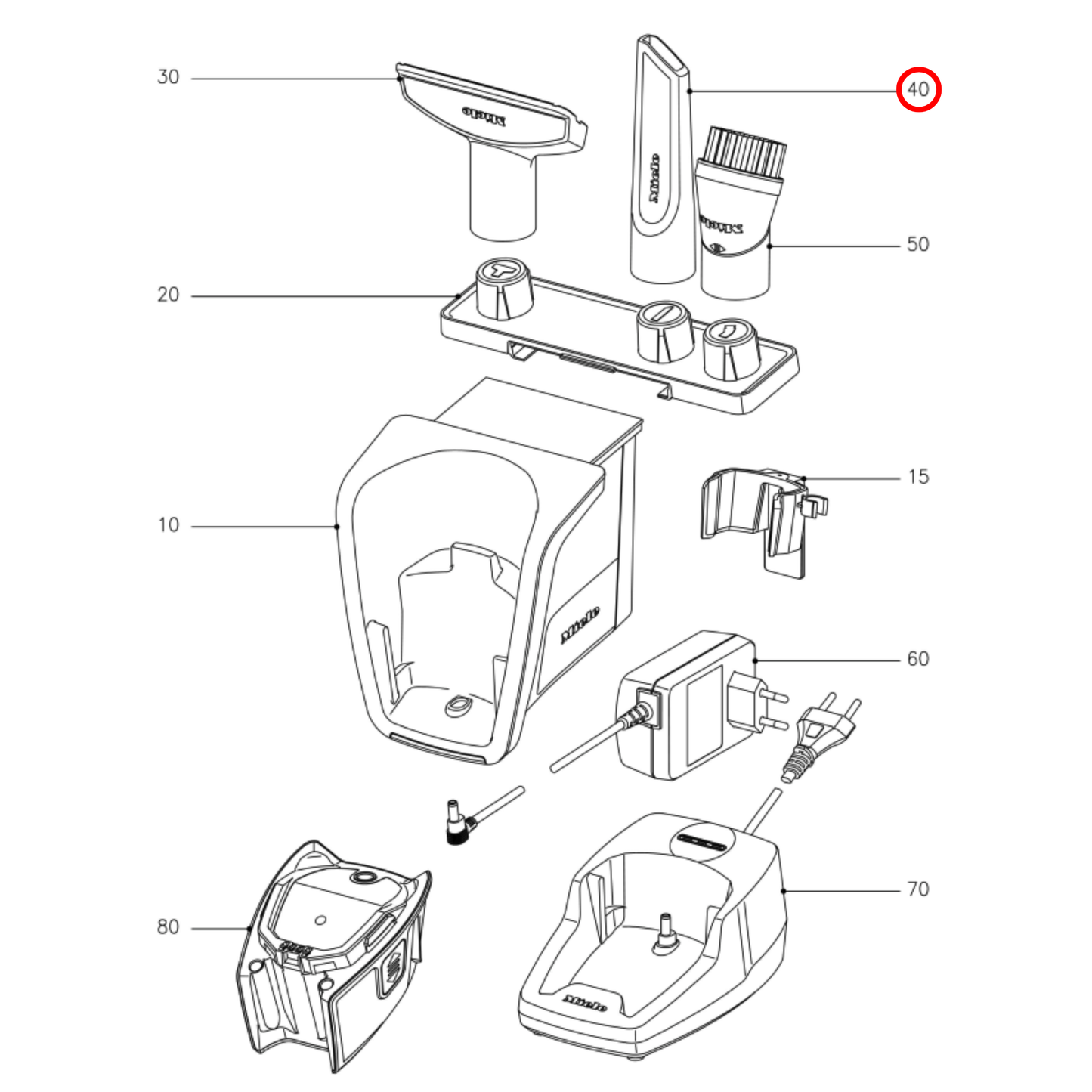 12518930 Miele Vacuum Cleaner Crevice Nozzle