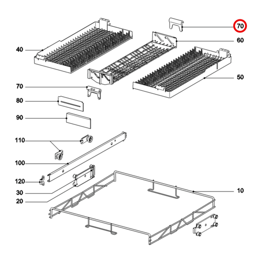 7686430 Miele Dishwasher Cutlery Tray Slider