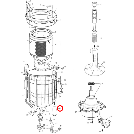4055725180 Electrolux, Simpson Washing Machine Suspension Rod Kit Set Of 4 - 119155600K