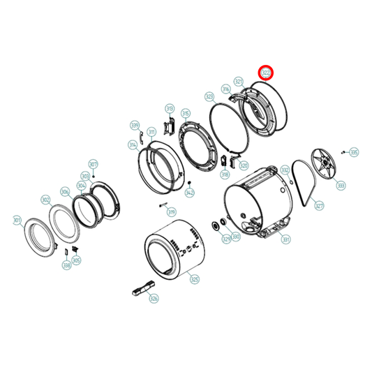 268551 Asko Washing Machine Tub Seal