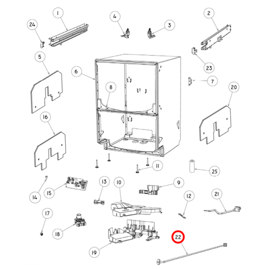 529855 Fisher & Paykel Dishwasher Inlet Hose 1.9M