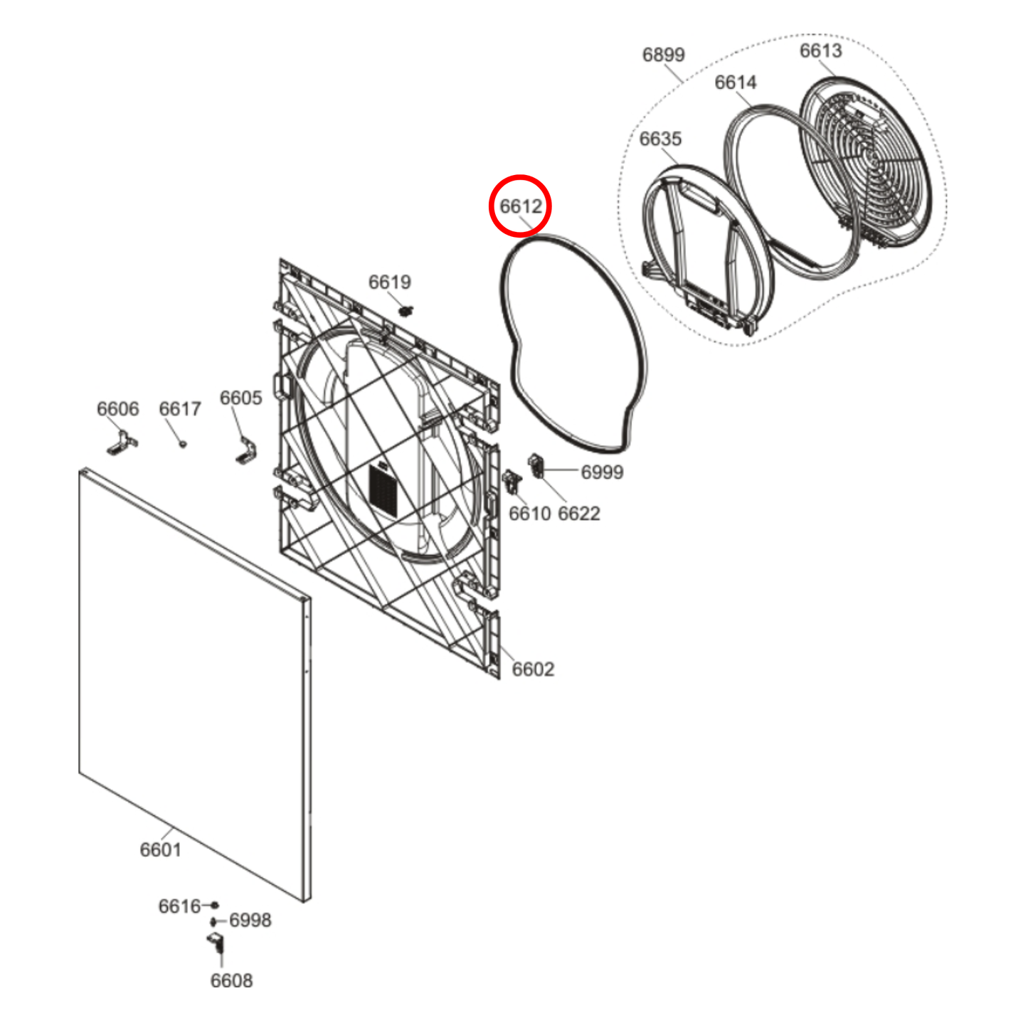 498295 Asko Dryer Door Seal