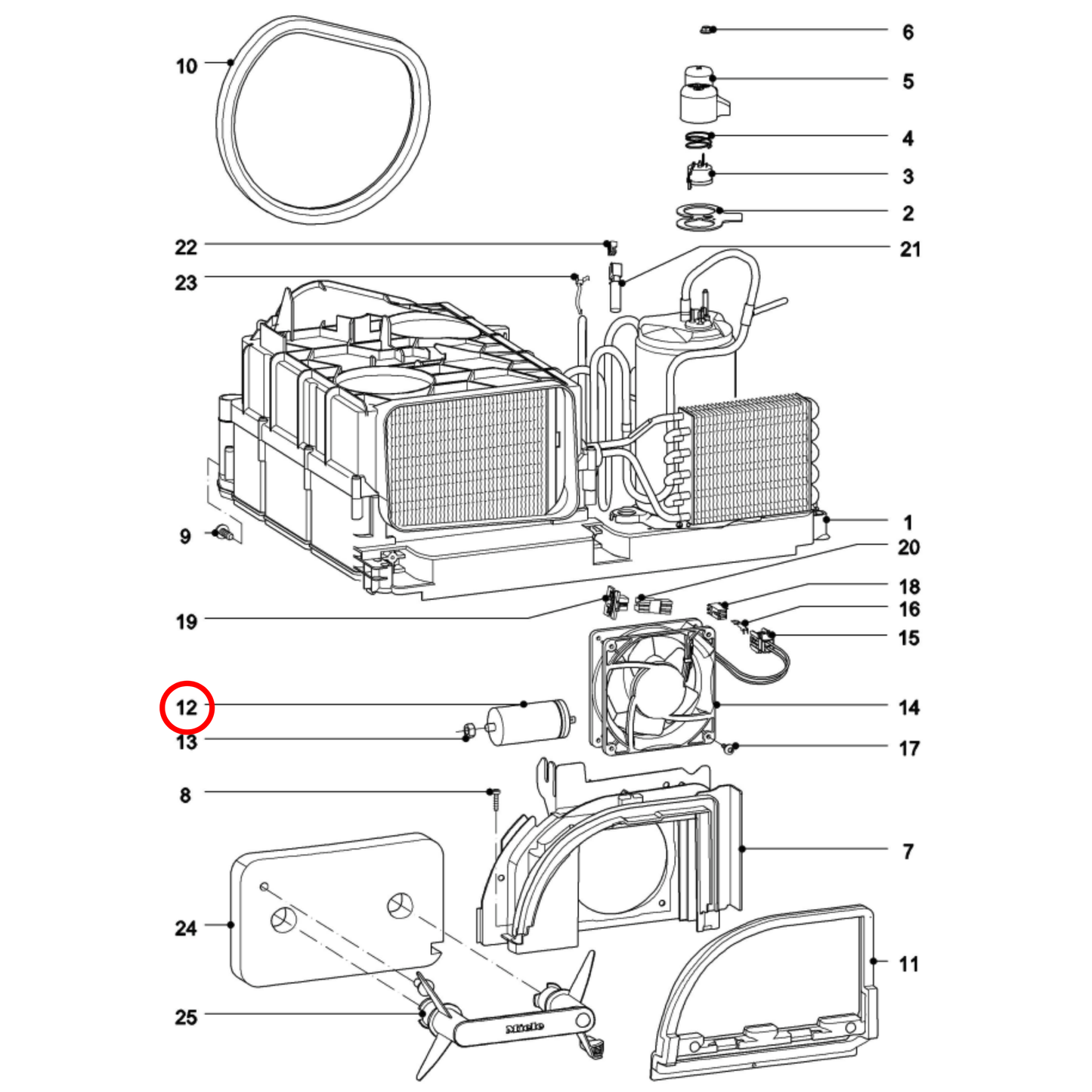 7887900 Miele Dryer Capacitor 18uF