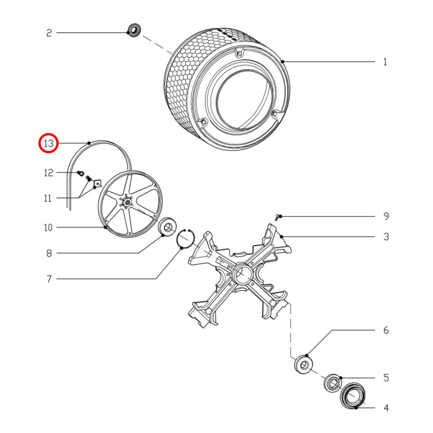 5749920 Miele Washing Machine Drive Belt 5PJ1321 - 5033550