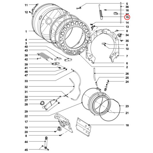 9233391 Miele Washing Machine Tension Spring - 3664991