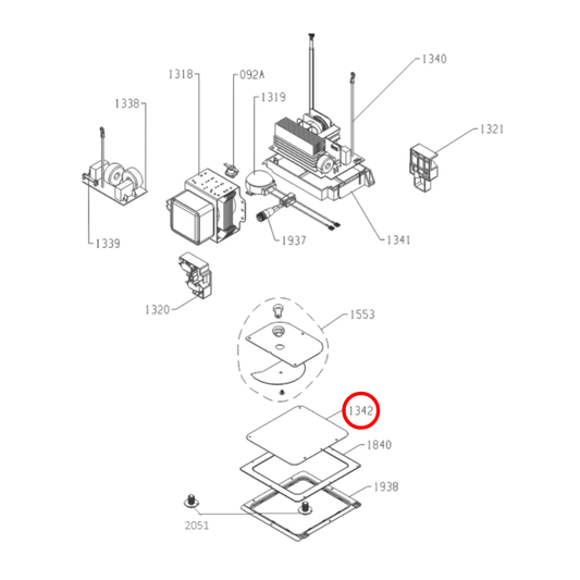 436901 Asko Microwave Mica Cover