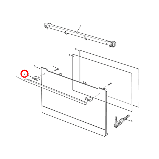 140163217031 Westinghouse Oven 90Cm Handle Pedestal Aspire - A16321703