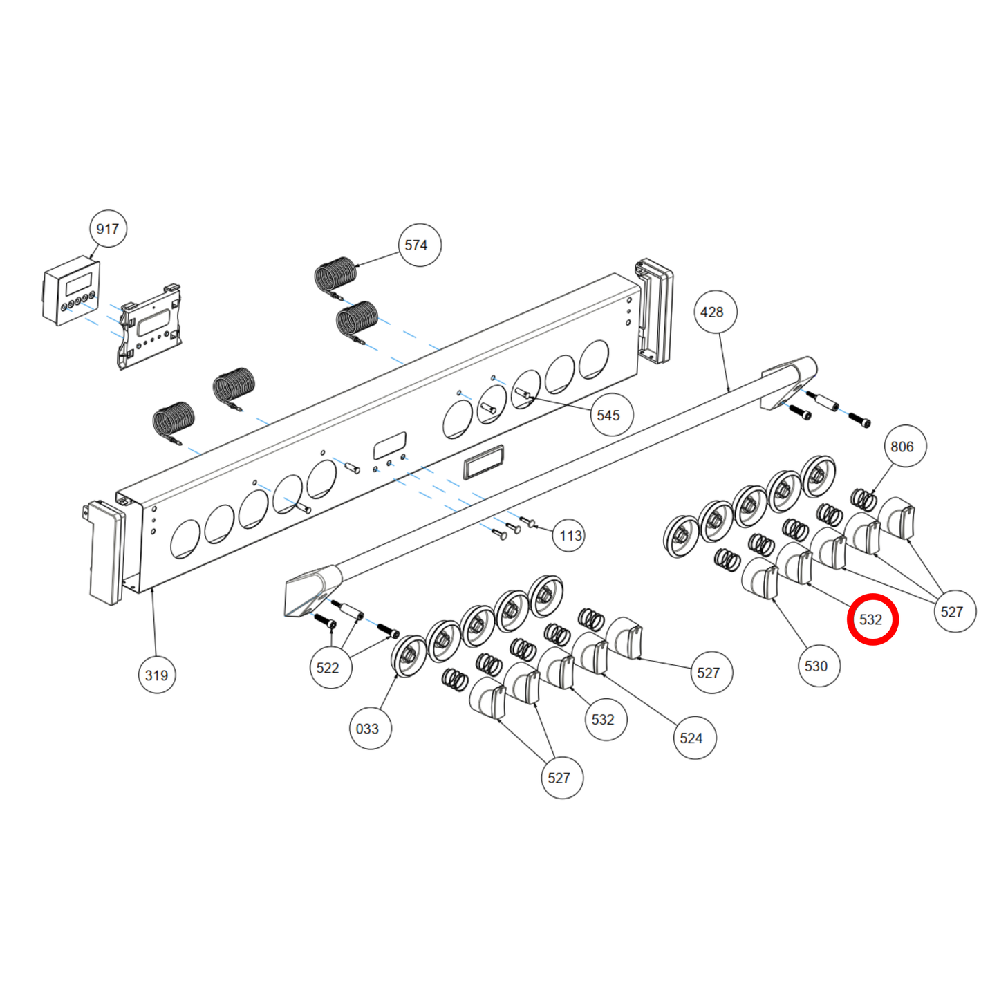 082585706 Belling Oven Function Fan Knob