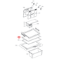 AHT73853801 LG Fridge Glass Shelf - One Side AHT73853803
