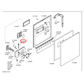 00166627 Bosch, Siemens Dishwasher Plunger