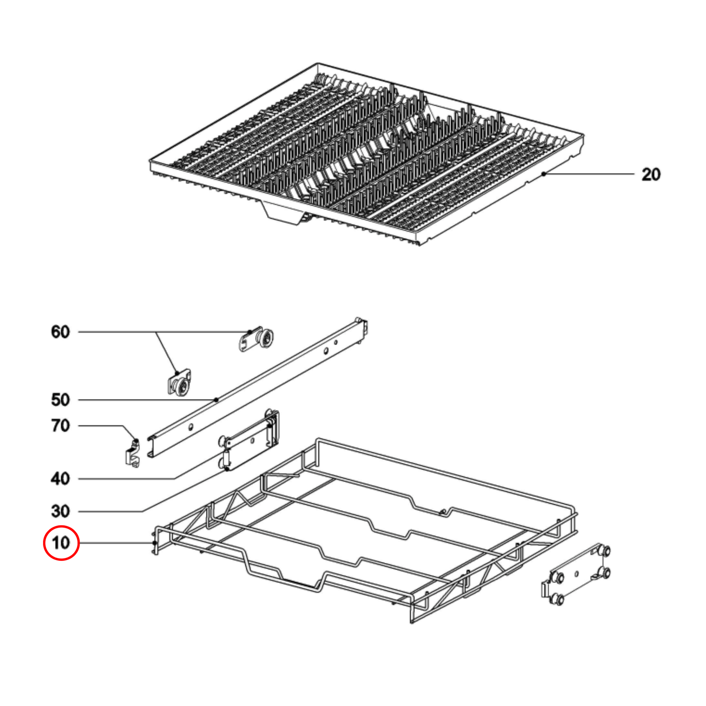 6734011 Miele Dishwasher Basket Insert