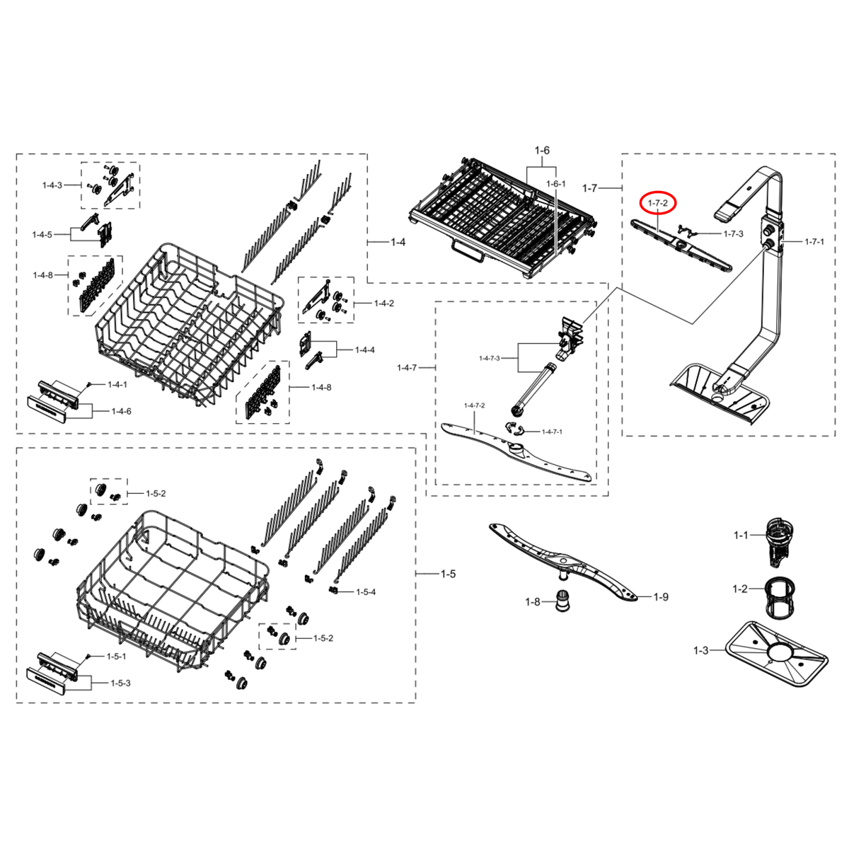 DD81-02509A Samsung Dishwasher Upper Spray Arm