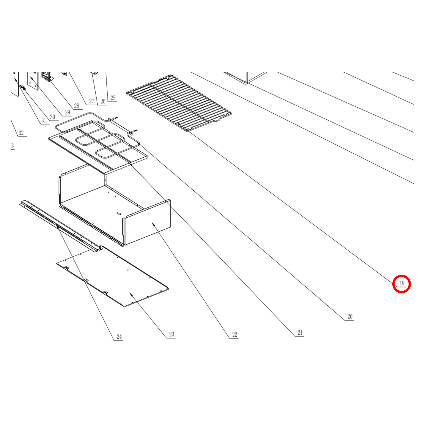30400100008 Baumatic, Technika Oven Wire Grill Rack - 33170010