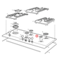 8583053817000 Electrolux, Westinghouse Cooktop Burner Crown Cap Assembly - 305381700