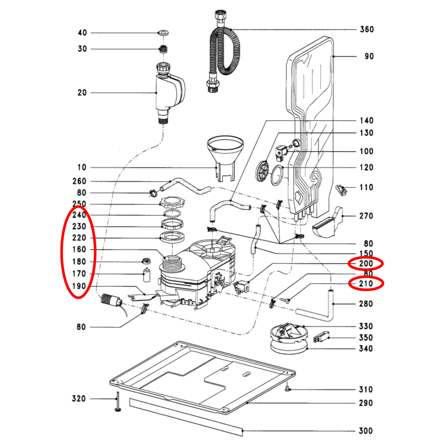4158816 Miele Dishwasher Water Softener Tank - 4158813