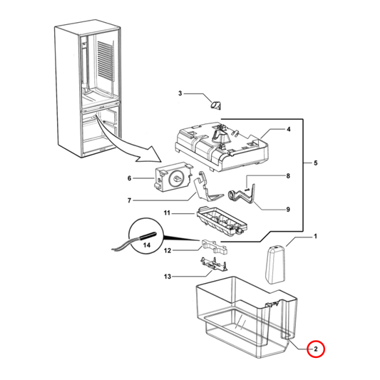 837030 Fisher & Paykel Fridge Ice Bin