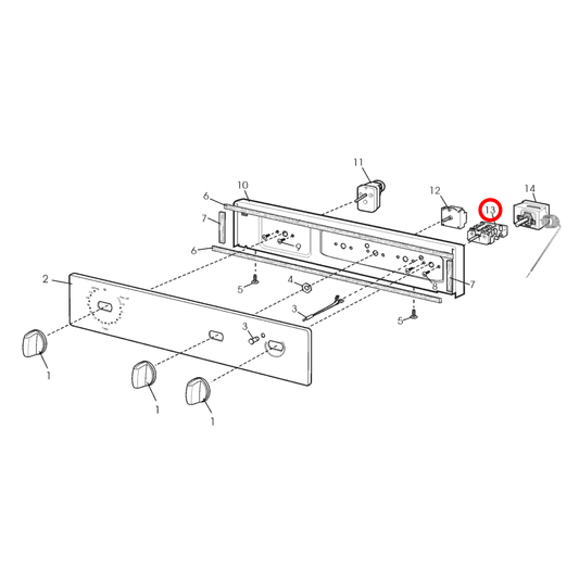 85805340017276 Chef, Electrolux, Westinghouse Oven Auxillary Selector Switch - 0534001727