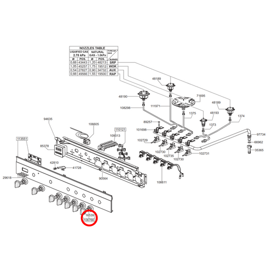 694976777 Smeg Oven Knob - 694976470