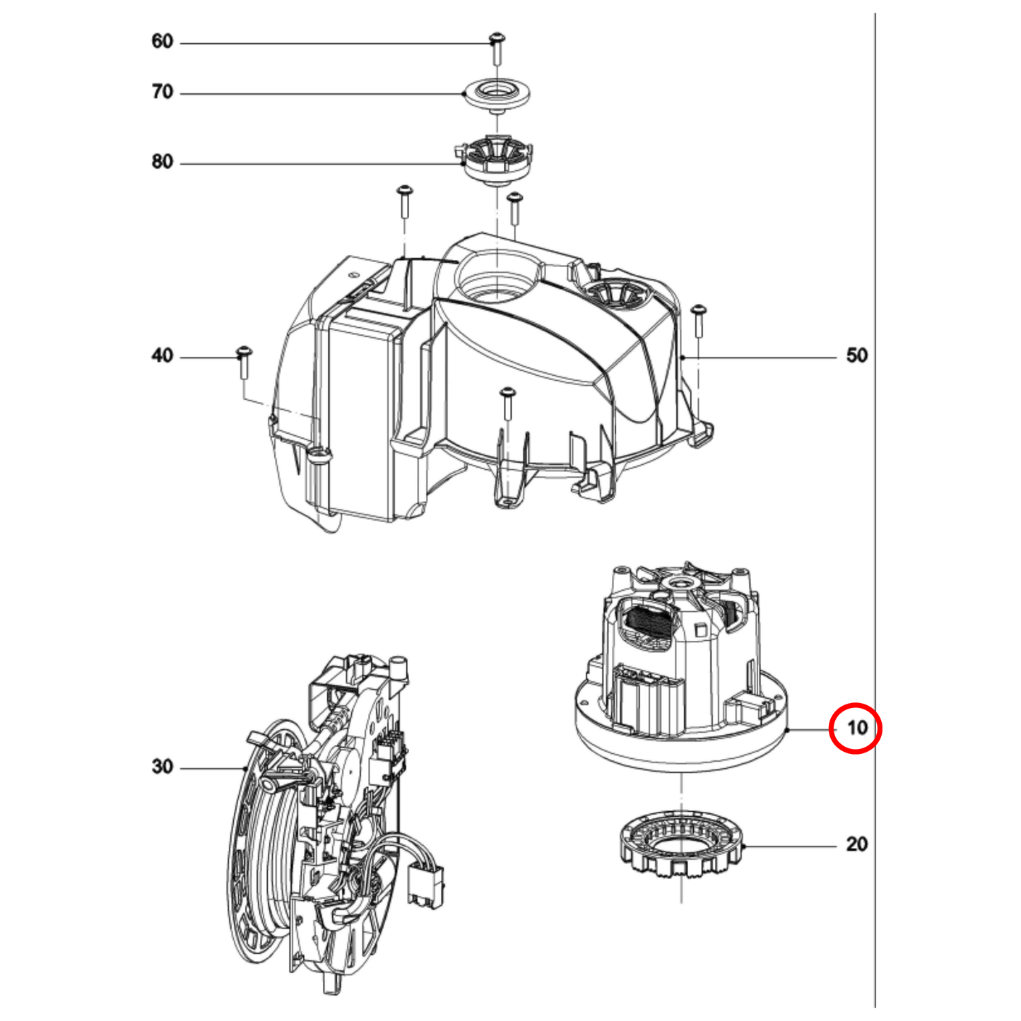 10658601 Miele Vacuum Cleaner Fan Motor - 10658600