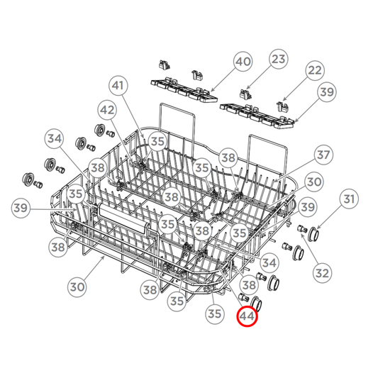 H0120803065 Fisher & Paykel Dishwasher Lower Basket Assembly - H0120101082E