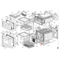 754132460 Smeg Oven Door Seal - 754132201