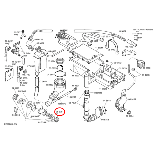 00053761 Bosch, Siemens Washing Machine Drain Pump Fluff Filter - 00057642
