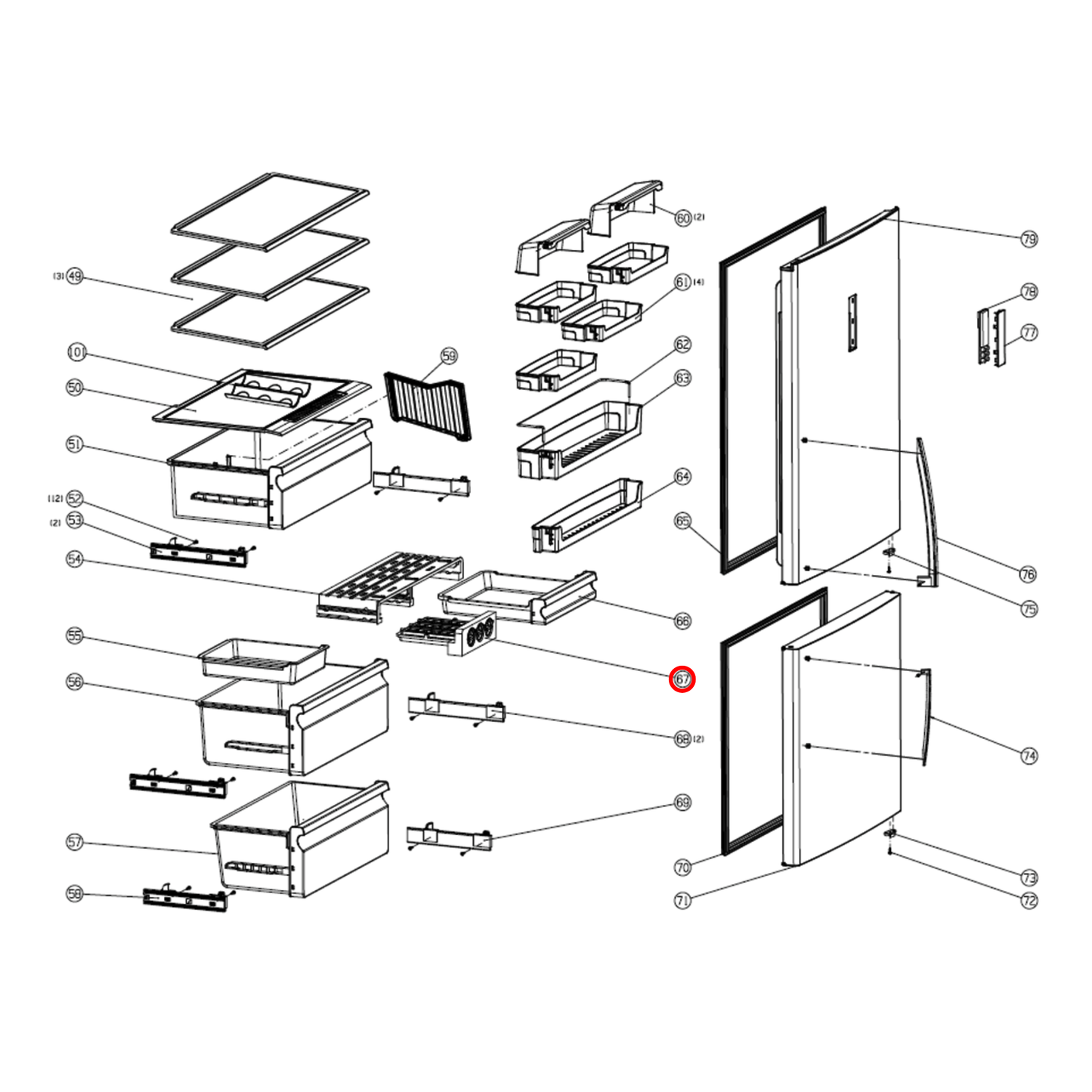 K1476106 Hisense Fridge Ice Tray