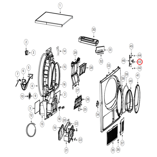 H0180100003A Haier Dryer Door Hook