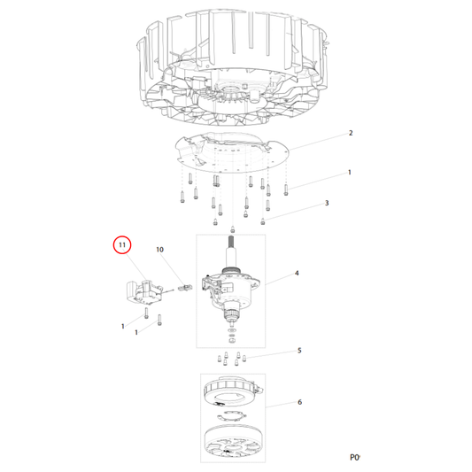 140235901018 Simpson, Westinghouse Top Load Washing Machine Clutch Actuator - 140065206017