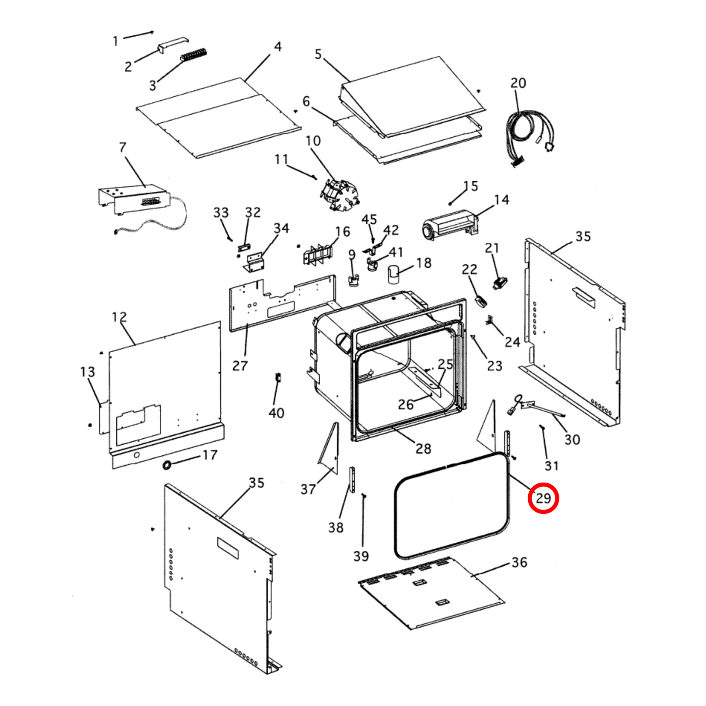 541684 Fisher & Paykel Oven Door Seal 1775MM