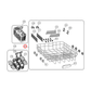 4055883526 Westinghouse Dishwasher Lower Basket Assembly - 37021973