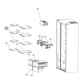 4056024385 Westinghouse Fridge Upper Glass Shelf For Freezer