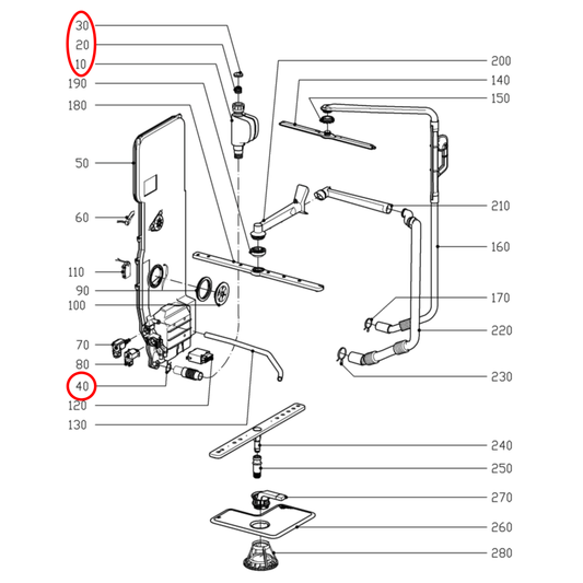 10499866 Miele Dishwasher Aquastop Inlet Hose 2M - 7638500