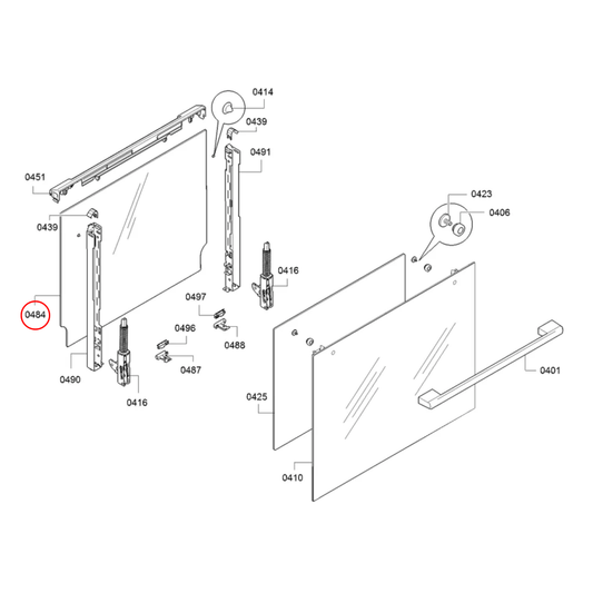 00778955 Bosch Oven Inner Door Glass