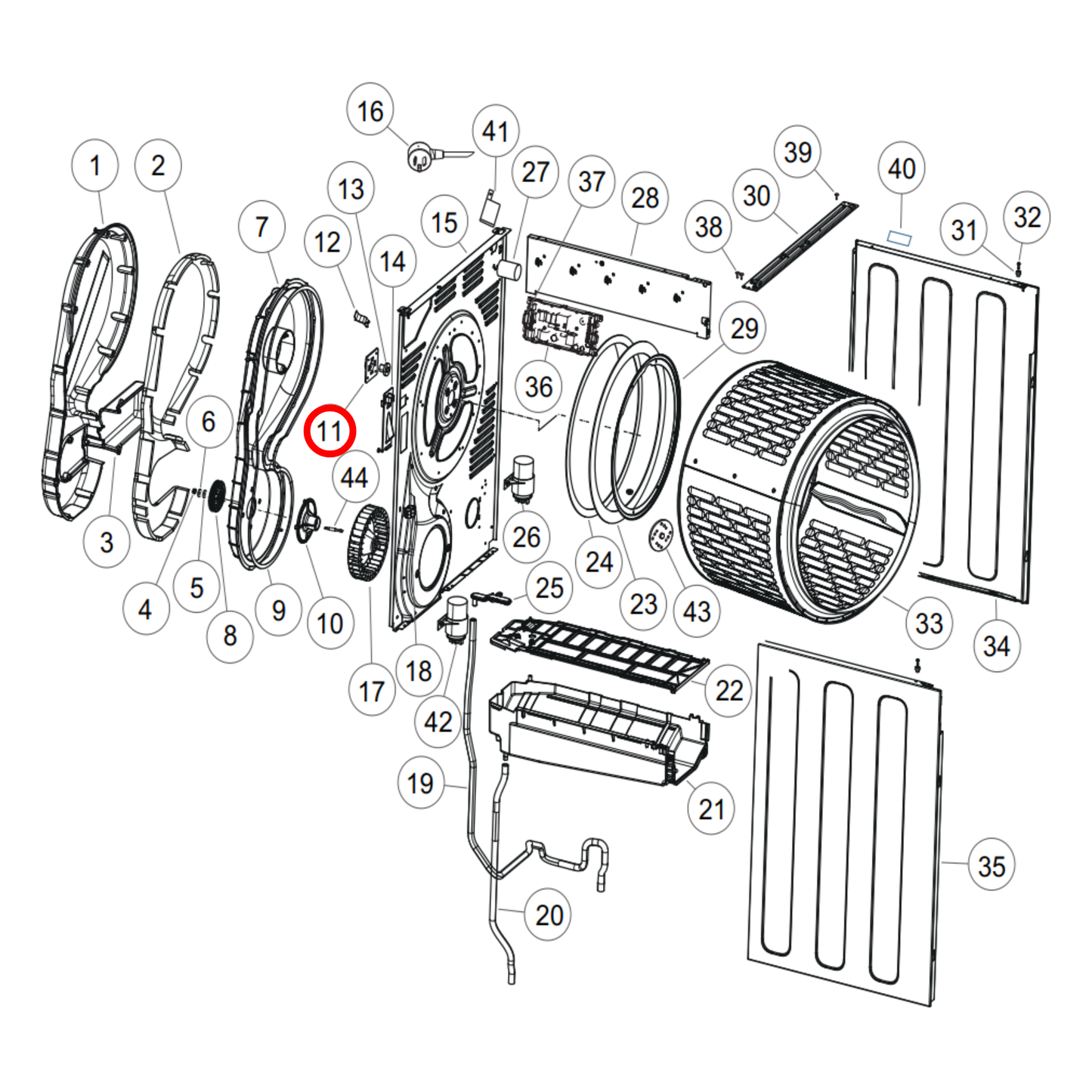 H0180100357 Fisher & Paykel Dryer Drum Bearing Housing