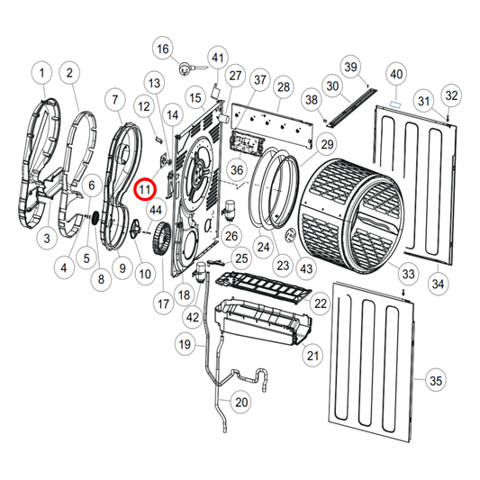 H0180100357 Fisher & Paykel Dryer Drum Bearing Housing