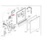 00166621 Bosch Dishwasher Detergent Dispenser Sliding Lid