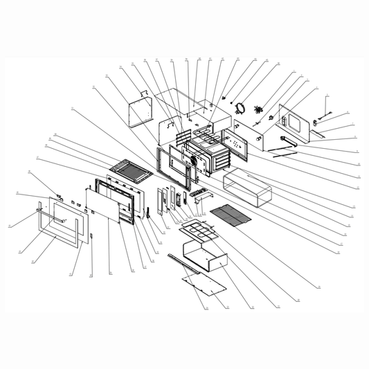 2030100134 Technika Oven Door Assembly New Version